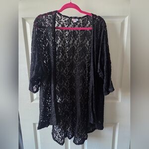 LuLaRoe Black Lace Cardigan